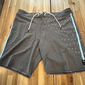 Oakley swim trunks Board shorts Gray/Teal Men’s 38 slim fit